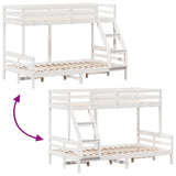 Bunk Bed without Mattress 90x200/120x200 cm White Solid Wood 3207186