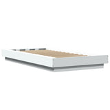 Bed Frame with LED Lights without Mattress White 75x190cm 3281154