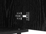 Sideboard Black Oak 60 x 35 x 70 cm Engineered Wood and Iron 881725