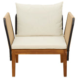 Garden Chair with Cushions Solid Acacia Wood & Rope Natural 42022079