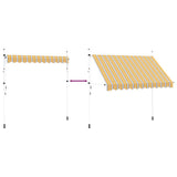 43228 Manual Retractable Awning 300 cm Yellow and Blue Stripes