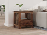 Bedside Table Brown 30 x 30 x 47 cm Solid Reclaim Wood 42012370