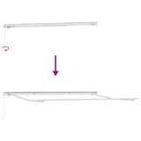 Awning Retractable Manual Red 4.5 x 3.5 m Polyester and metal 3331169