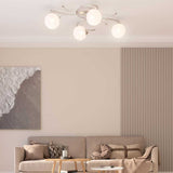 Ceiling Lamp with Round Glass Shades for 4 G9 LED Lights 337908