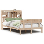 ZNTS Bookcase Bed without Mattress 120x190 cm Small Double Solid Wood Pine 3321822