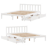 Bed Frame without Mattress White 140x200 cm Solid Wood Pine 3301476
