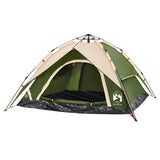 ZNTS Camping Tent Dome 4-Person Green Quick Release 4004181