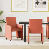 Dining Chairs with Wheels 2 pcs Red orange 57 x 66 x 94 cm 42017806