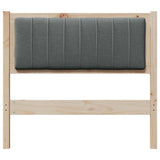 Upholstered Headboard Brown 90 cm Solid Pine Wood 879085