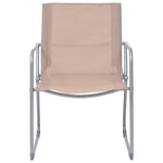 4 Piece Garden Lounge Set Fabric & Steel Taupe 44354