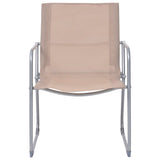 4 Piece Garden Lounge Set Fabric & Steel Taupe 44354