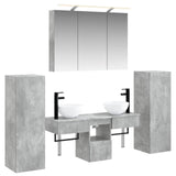 Bathroom Furniture Set 6 pcs Concrete Grey 3407114