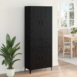 Highboard Black Oak 69.5 x 34 x 180 cm Engineered Wood 3416122