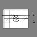 Window Security Grilles 69 x 114 cm 141205