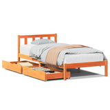 Bed Frame without Mattress Wax Brown 90x190 cm Single Solid Wood Pine 3301486