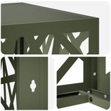 Air Conditioner Cover Olive Green 110 x 50 x 80 cm Steel 8014167