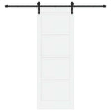 Sliding Door ORKDAL 78 x 211 cm Engineered Wood White and Black 3450322