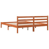 Bed Frame without Mattress Wax Brown 180x200 cm Super King Solid Wood Pine 844148