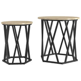 Coffee Table 2 pcs Sonoma Oak Engineered Wood and Steel 868262