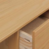 Desk with Drawers with Drawer HILL Honey Brown 100 x 45 x 74 cm 42025038