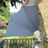 Collapsible Balcony Side Awning Grey 210x210 cm 41573