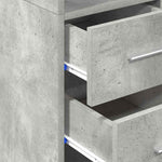 Slim Storage Cabinet Concrete Grey 30x42.5x225 cm Engineered Wood 3281269