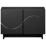 TV Stand 60 x 34.5 x 40 cm Black Engineered Wood 8011559