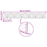 Dog Gate with Stands 6 pcs Old Wood 80 x 60 cm Engineered Wood 892143