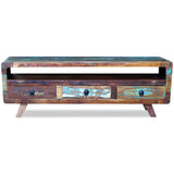 TV Cabinet with 3 Drawers Solid Reclaimed Wood 243294