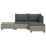 4 pcs Rattan Lounge Set with Cushions GENDT Natural Rattan 3429845