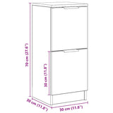 Sideboards 2 pcs Artisan Oak 30x30x70 cm Engineered Wood 856962
