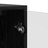 Wall Cabinet Black Oak 102 x 37 x 35 cm Engineered Wood 882921