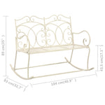 Garden Bench 104 cm Iron Antique White 45436