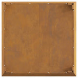 Fire Pit Brown 80 x 80 x 43 cm Weathering Steel 858945