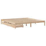 Bed Frame without Mattress 180x200 cm Super King Solid Wood Pine 3301442