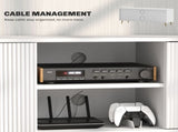 Modern TV Stand Cabinet for TVs up to 55", TV Unit with 2 Open Shelves and 2 Cabinets, Entertainment T3398P343173
