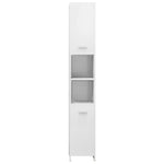 ZNTS 4 Piece Bathroom Furniture Set High Gloss White 3071717