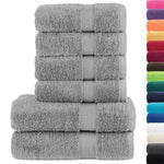 6 Piece Premium Towel Set SOLUND Grey 600 gsm 137560