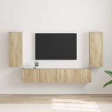 TV Wall Cabinet 2 pcs Sonoma 30 x 31 x 80 cm Engineered Wood 892294