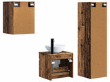 Bathroom Furniture Set 3 pcs Old Wood 33 x 34.5 x 160 cm 3406091
