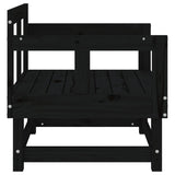 Garden Chairs 2 pcs Black Solid Wood Pine 825391