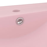 Luxury Basin with Faucet Hole Matt Pink 60x46 cm Ceramic 147021