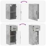 4 Piece Bathroom Cabinet Set UTRECHT Concrete Grey 3417975