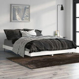 Bed Frame without Mattress High Gloss White 135x190 cm Double 832287