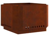 Smokeless Fire Pit Brown 58 x 58 x 51 cm Weathering Steel 858975