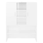 ZNTS Washing Machine Cabinet High Gloss White 3082014