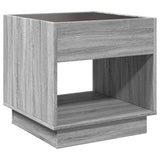 Coffee Table with Infinity LED Grey Sonoma 50x50x50 cm 847656