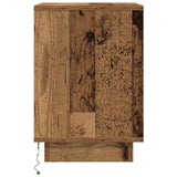 Bedside Cabinets with LED Lights 2 pcs Old Wood 38x34x50 cm 861298