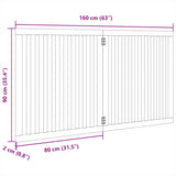 Dog Gate Foldable 2 Panels Brown 160 cm Poplar Wood 352266