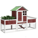 Rabbit Hutch Mocha 170x63x113 cm Solid Wood Pine 172294